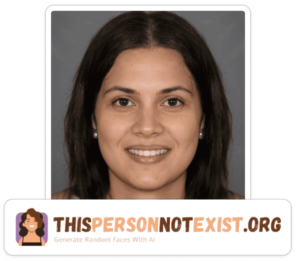 Random Female Face Generated By ThisPersonNotExist.org